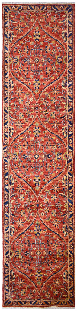 Handmade Traditional Chobi Hallway Runner | 295 x 74 cm | 9'6" x 2'4" - Najaf Rugs & Textile