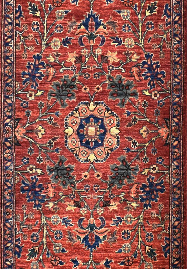 Handmade Traditional Chobi Hallway Runner | 297 x 72 cm | 9'7" x 2'3" - Najaf Rugs & Textile