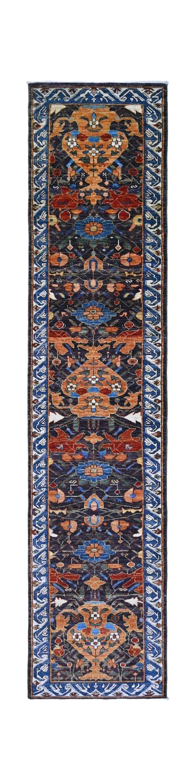 Handmade Traditional Chobi Hallway Runner | 355 x 70 cm | 11'6" x 2'2" - Najaf Rugs & Textile