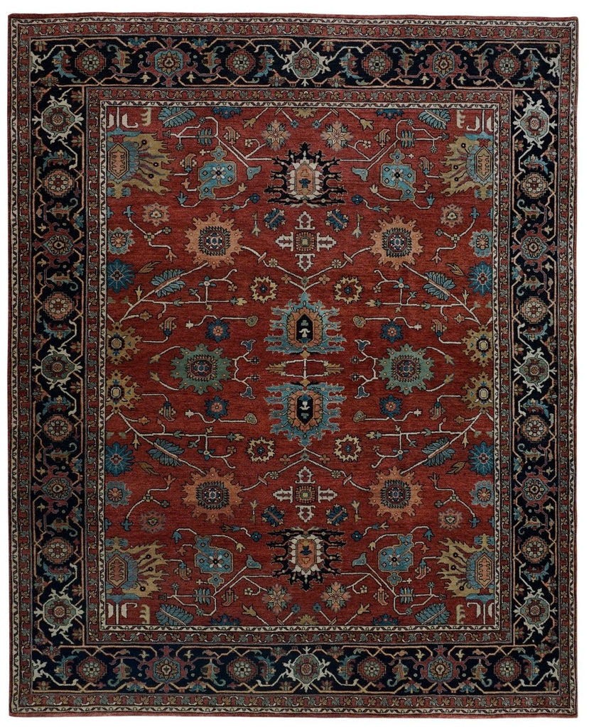Handmade Traditional Heriz Rug | 300 x 244 cm | 9'8" x 8' - Najaf Rugs & Textile