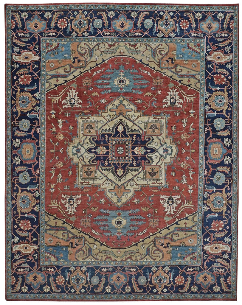 Handmade Traditional Heriz Rug | 306 x 243 cm | 10' x 7'9" - Najaf Rugs & Textile