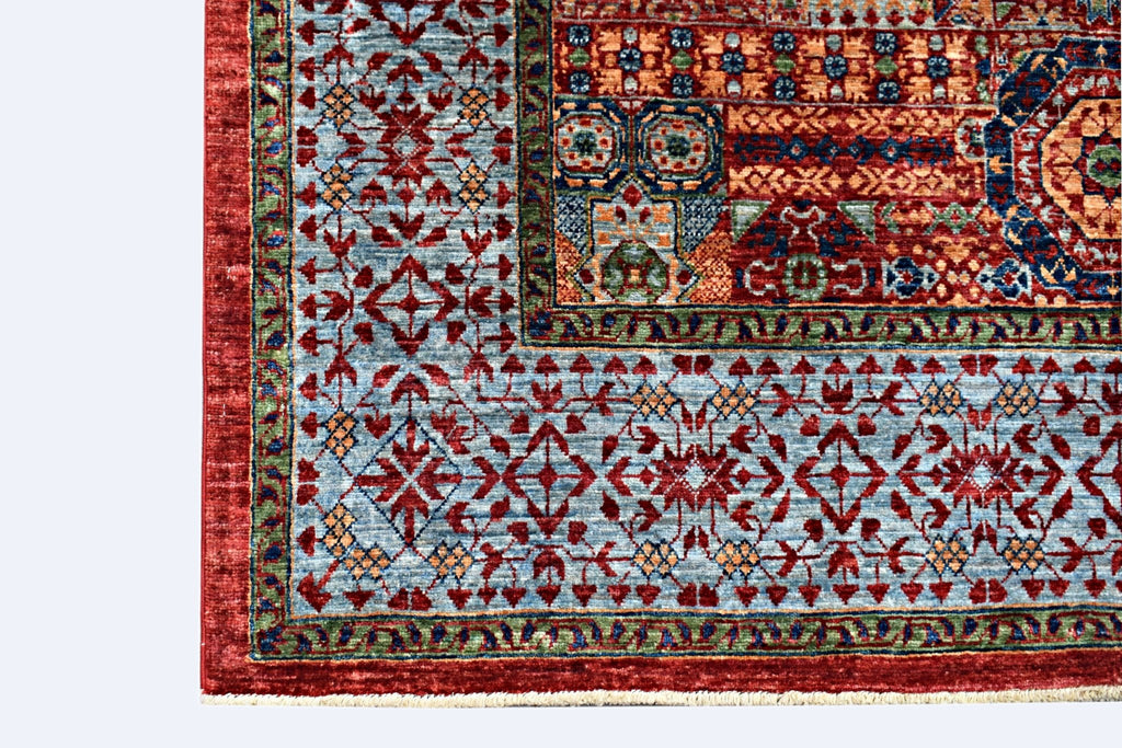 Handmade Traditional Mamluk Chobi Rug | 213 x 154 cm | 7' x 5' - Najaf Rugs & Textile