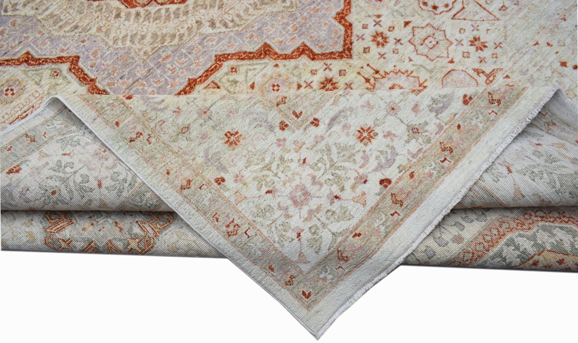 A handmade Afghan Chobi rug featuring a traditional Mamluk pattern in muted earth tones.