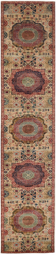 Handmade Traditional Mamluk Hallway Runner | 437 x 75 cm | 14'3" x 2'4" - Najaf Rugs & Textile