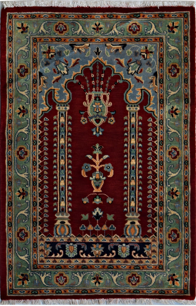 Handmade Traditional Prayer Rug | 120 x 80 cm | 4' x 2'8" - Najaf Rugs & Textile