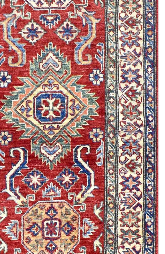 Handmade Traditional Super Kazakh Hallway Runner | 292 x 78 cm | 9'5 x 2'5" - Najaf Rugs & Textile