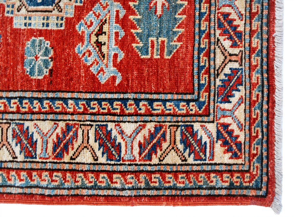 Handmade Traditional Super Kazakh Hallway Runner | 322 x 85 cm | 10'7" x 2'10" - Najaf Rugs & Textile