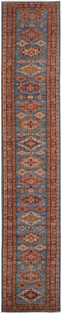 Handmade Traditional Super Kazakh Hallway Runner | 693 x 81 cm - Najaf Rugs & Textile