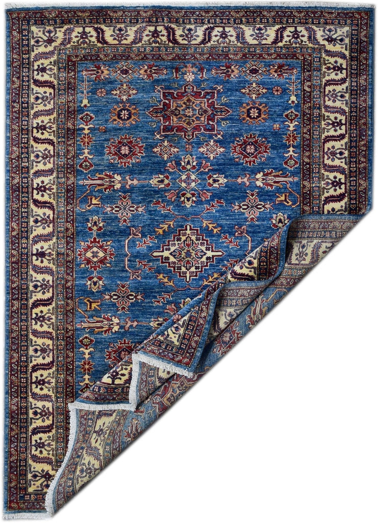 Handmade Traditional Super Kazakh Rug | 201 x 150 cm | 6'5" x 4'9" - Najaf Rugs & Textile