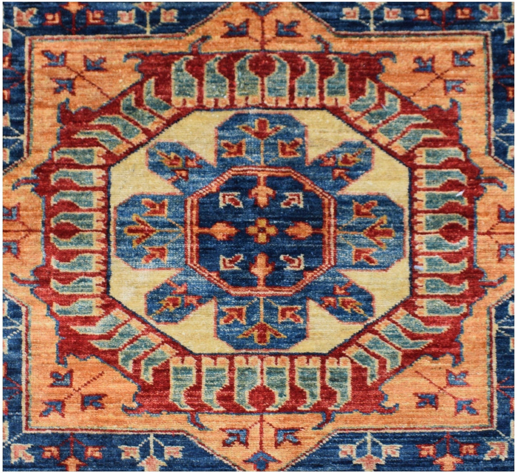 Handmade Traditional Super Kazakh Rug | 230 x 169 cm | 7'7" x 5'7" - Najaf Rugs & Textile