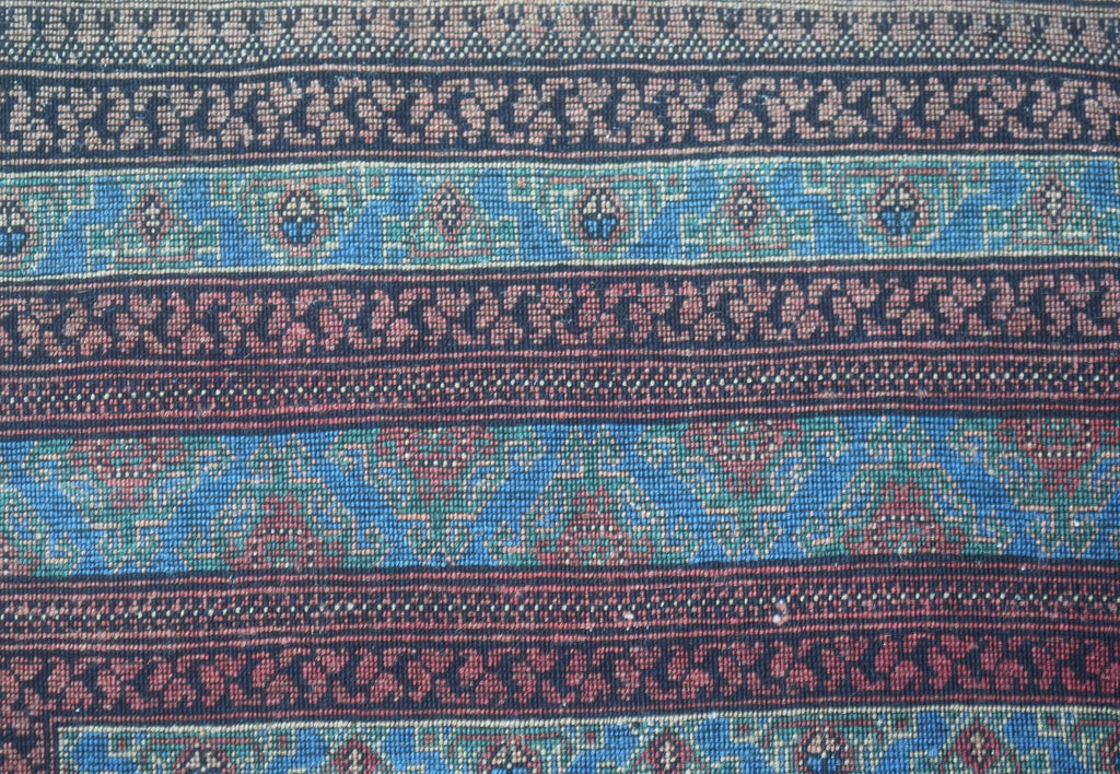 Handmade Traditional Turkmen Mowari Rug | 153 x 102 cm | 5'1" x 3'4" - Najaf Rugs & Textile