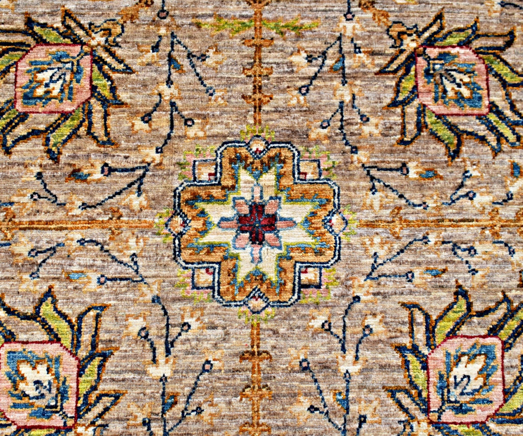 Handmade Transitional Afghan Chobi Rug | 235 x 170 cm | 7'9" x 5'7" - Najaf Rugs & Textile
