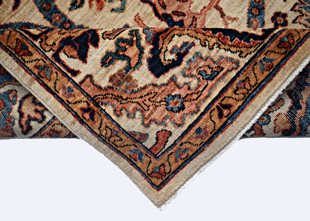 Handmade Transitional Afghan Chobi Rug | 291 x 185 cm | 9'7" x 6'1" - Najaf Rugs & Textile