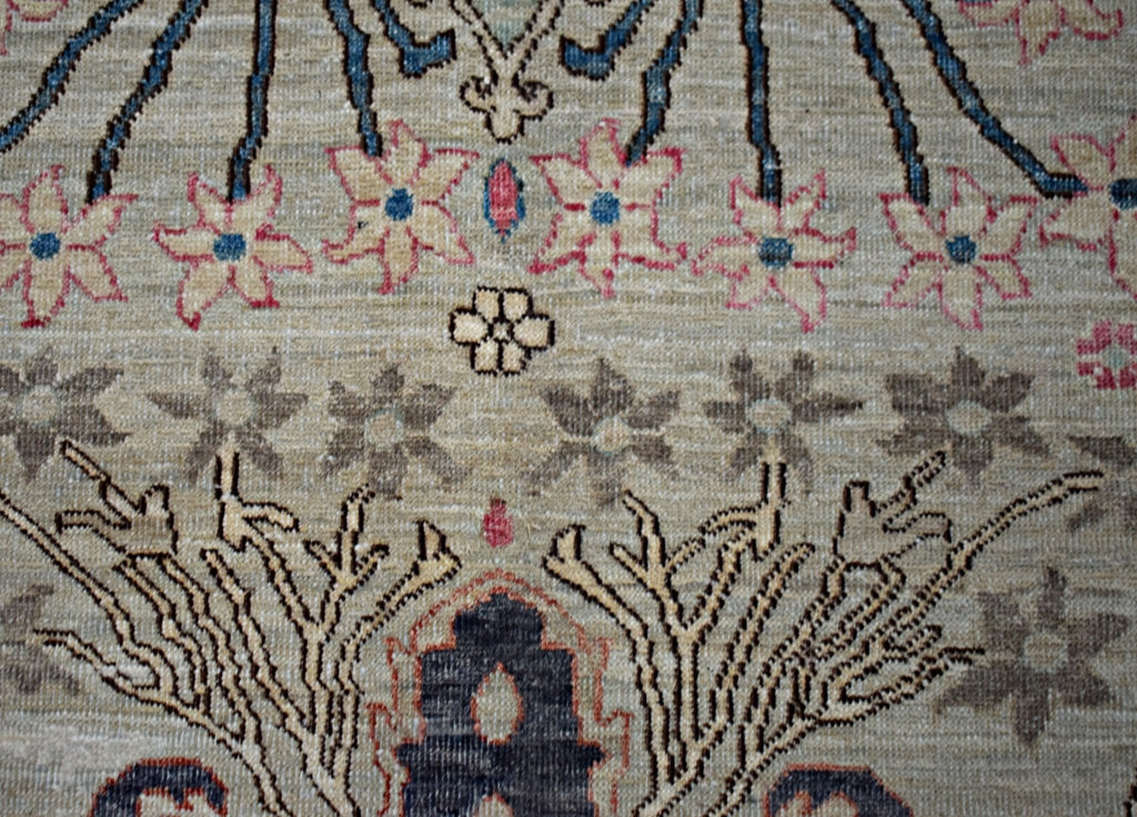 Handmade Transitional Afghan Chobi Rug | 297 x 249 cm | 9'9" x 8'2" - Najaf Rugs & Textile