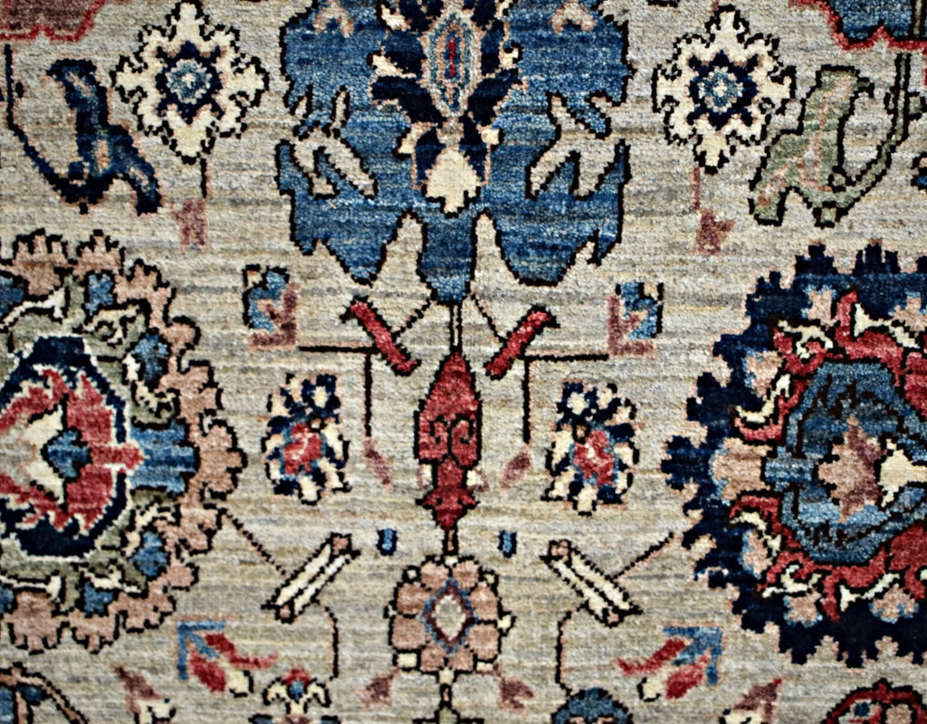 Handmade Transitional Afghan Chobi Rug | 300 x 187 cm | 9'10" x 6'2" - Najaf Rugs & Textile