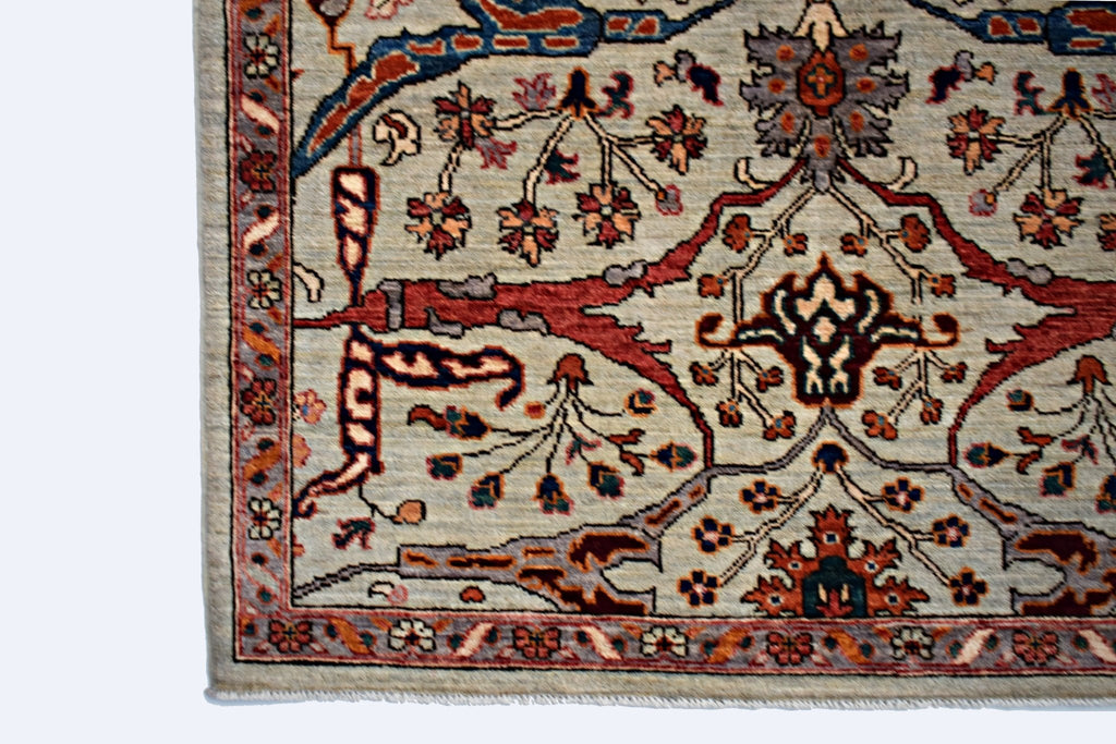 Handmade Transitional Afghan Chobi Rug | 302 x 245 cm | 9'11" x 8'1" - Najaf Rugs & Textile