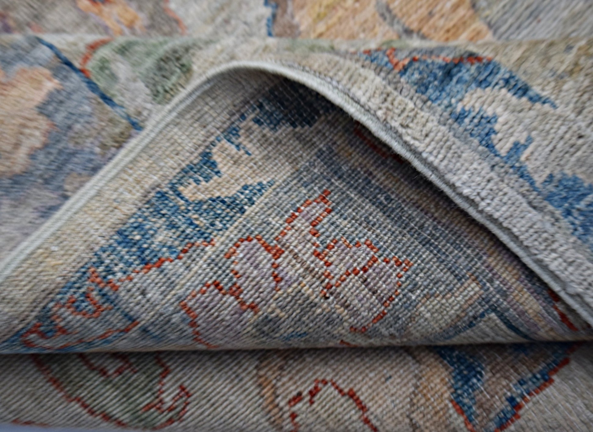 Handmade Transitional Afghan Chobi Rug | 303 x 244 cm | 9'11" x 8' - Najaf Rugs & Textile