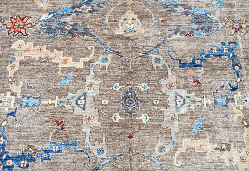 Handmade Transitional Afghan Chobi Rug | 360 x 270 cm | 11'10" x 8'10" - Najaf Rugs & Textile