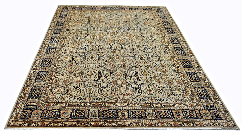 Handmade Transitional Afghan Chobi Rug | 362 x 281 cm | 11'10" x 9'8" - Najaf Rugs & Textile