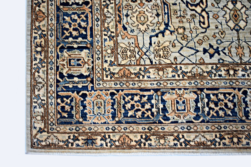 Handmade Transitional Afghan Chobi Rug | 362 x 281 cm | 11'10" x 9'8" - Najaf Rugs & Textile