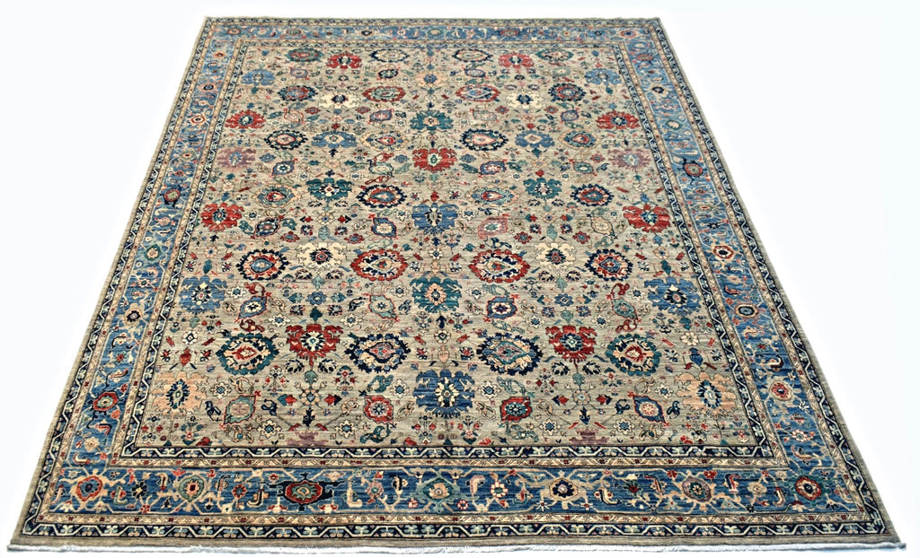 Handmade Transitional Afghan Chobi Rug | 425 x 306 cm | 13'11" x 10' - Najaf Rugs & Textile