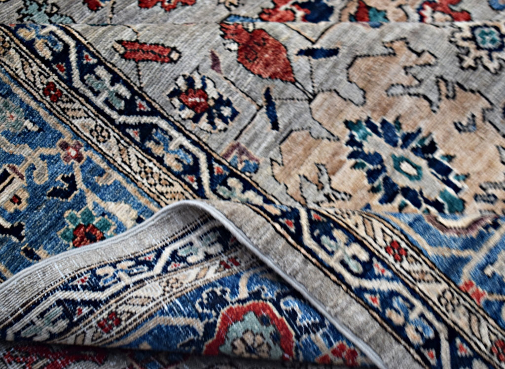 Handmade Transitional Afghan Chobi Rug | 425 x 306 cm | 13'11" x 10' - Najaf Rugs & Textile