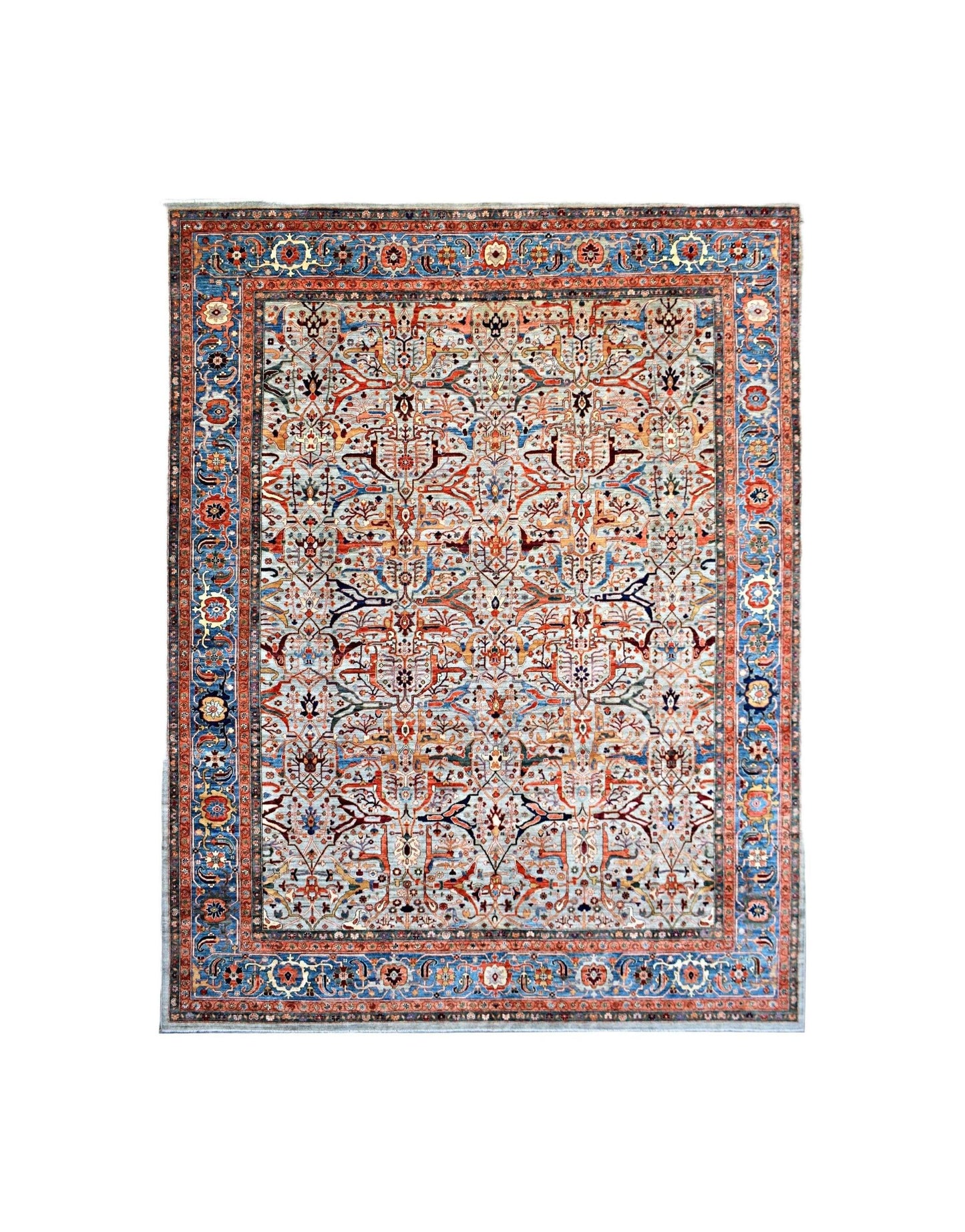 Handmade Transitional Afghan Chobi Rug | 453 x 363 cm | 14'10" x 11'11" - Najaf Rugs & Textile