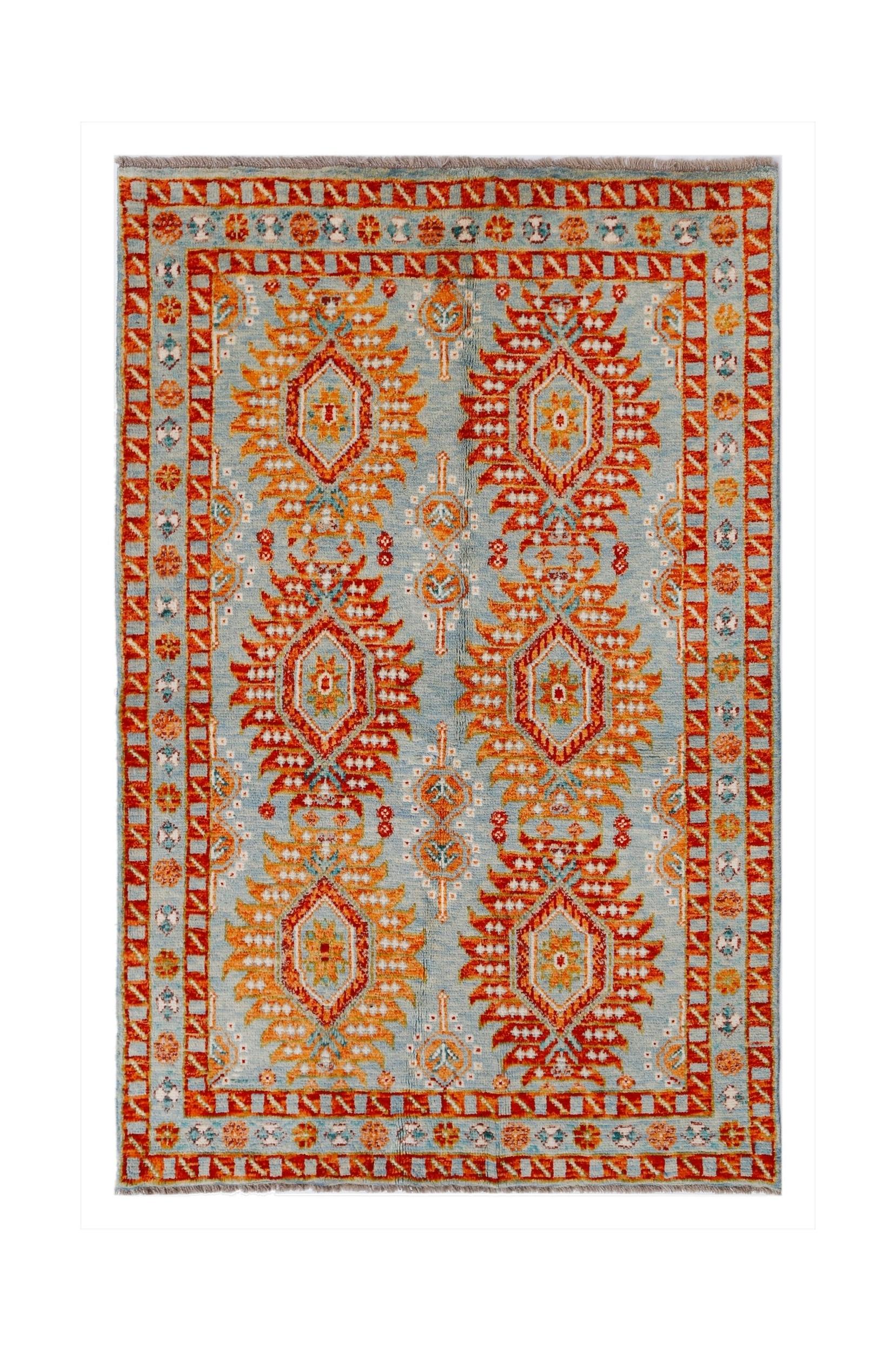 Handmade Transitional Afghan Rug | 183 x 121 cm | 6' x 4' - Najaf Rugs & Textile