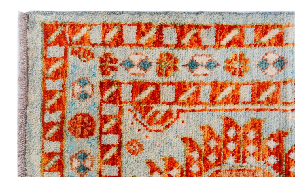 Handmade Transitional Afghan Rug | 242 x 168 cm | 7'11" x 5'6" - Najaf Rugs & Textile