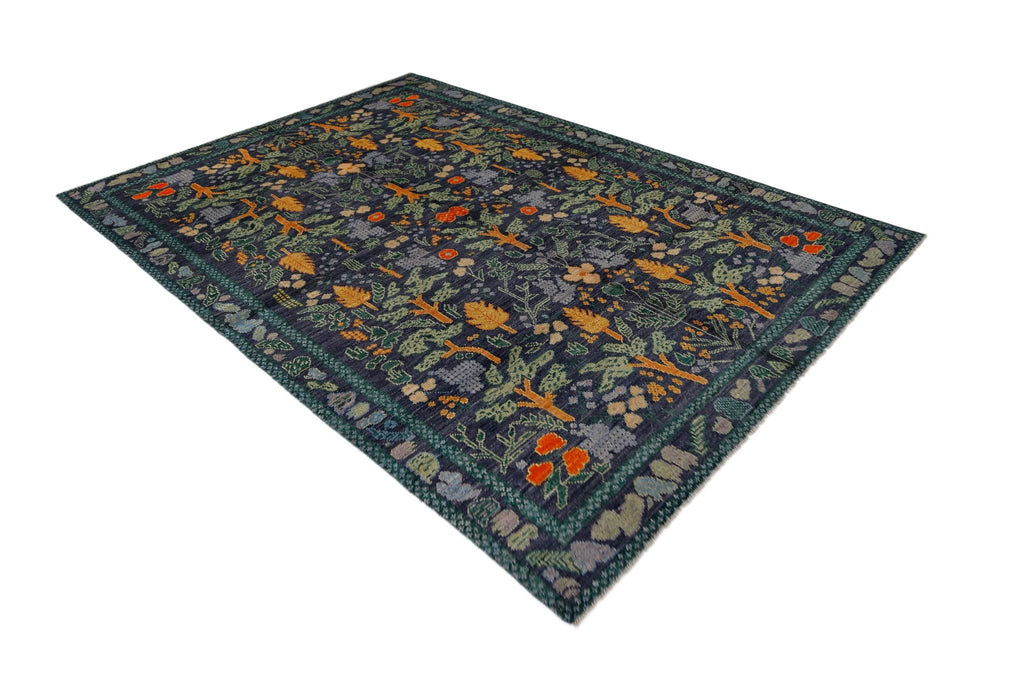 Handmade Transitional Afghan Rug | 297 x 200 cm | 9'9" x 6'7" - Najaf Rugs & Textile