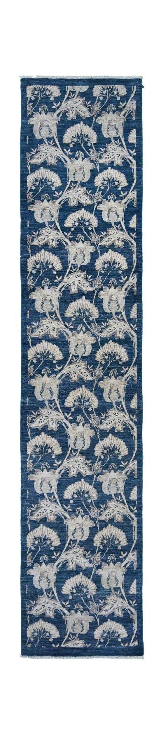 Handmade Transitional Chobi Hallway Runner | 363 x 72 cm | 11'9" x 2'3" - Najaf Rugs & Textile
