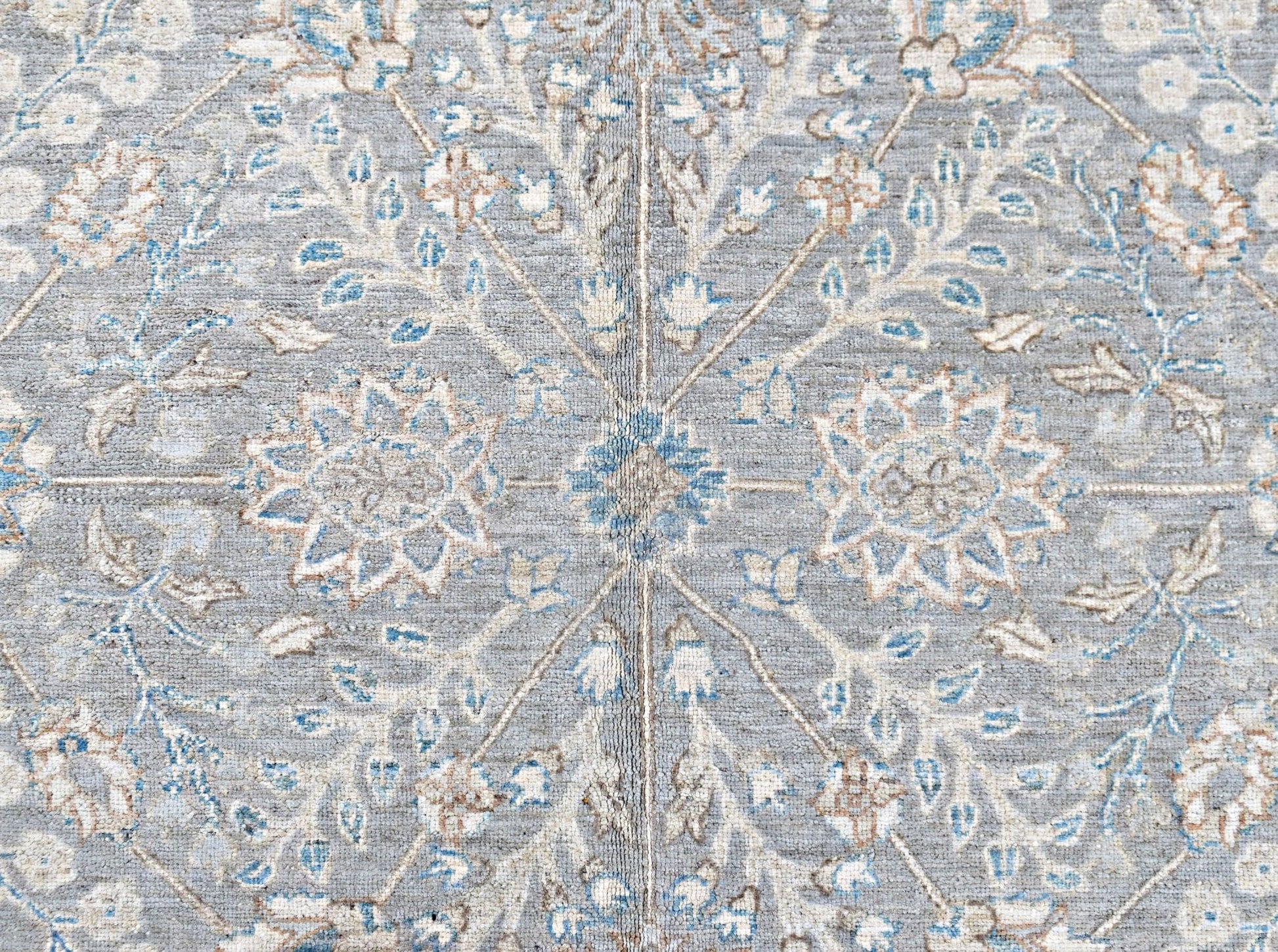 Handmade Transitional Chobi Rug | 373 x 273 cm | 12'3" x 9' - Najaf Rugs & Textile