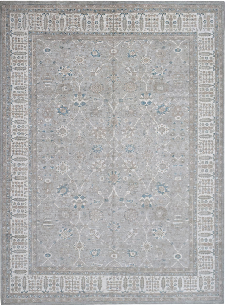Handmade Transitional Chobi Rug | 408 x 298 cm | 13'5" x 9'9" - Najaf Rugs & Textile