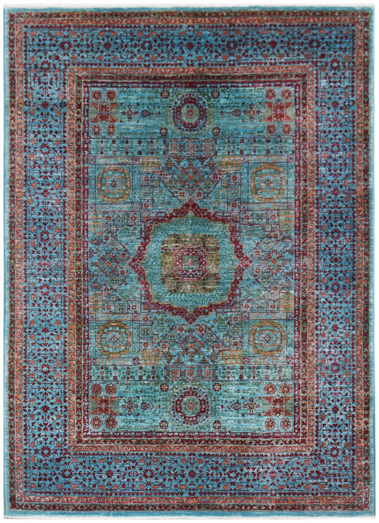 Handmade Transitional Mamluk Chobi Rug | 206 x 152 cm | 6'9" x 5' - Najaf Rugs & Textile