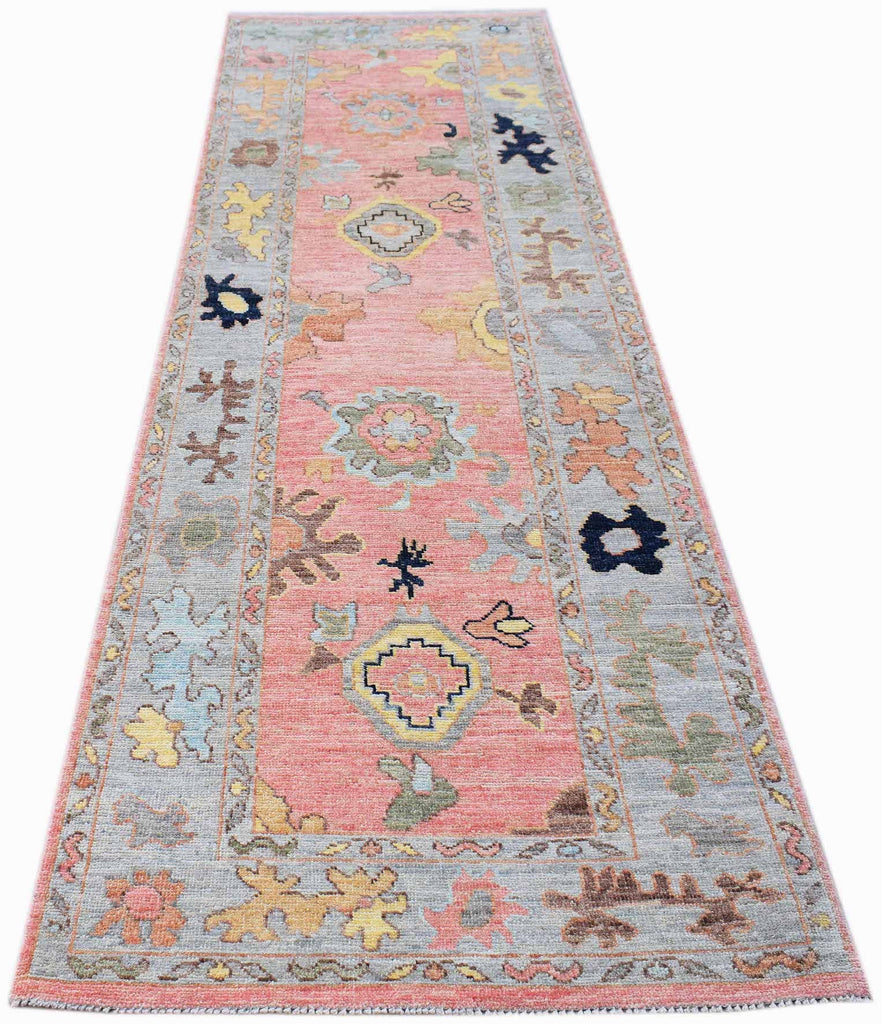 Handmade Transitional Oushak Hallway Runner | 308 x 91 cm | 10'1" x 3' - Najaf Rugs & Textile