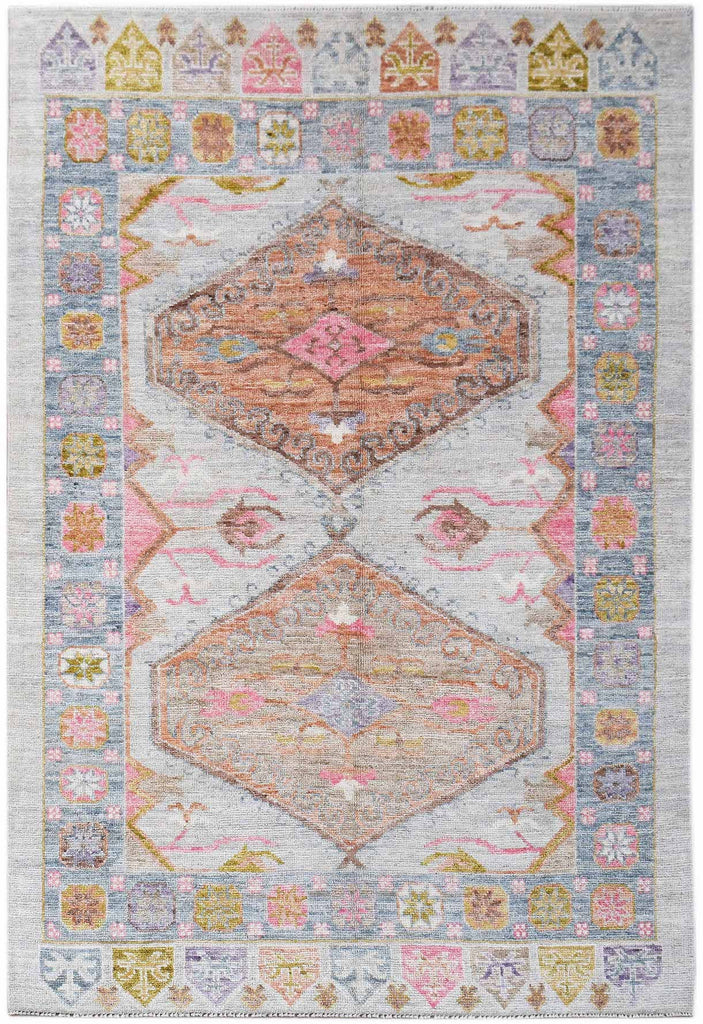 Handmade Transitional Oushak Rug | 188 x 123 cm | 6'2" x 4' - Najaf Rugs & Textile