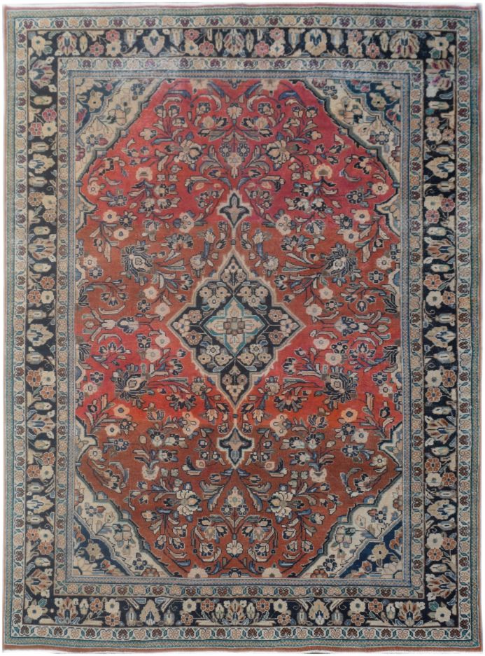 Handmade Tribal Abrash Collection Rug | 307 x 210 cm | 9'10" x 6'10" - Najaf Rugs & Textile