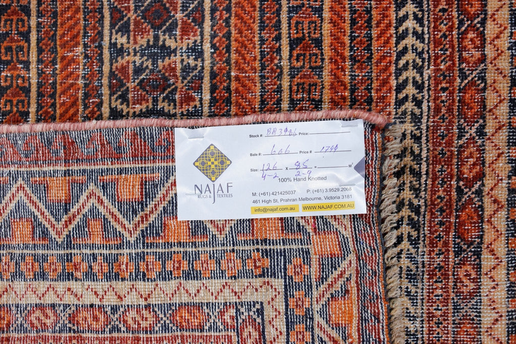 Handmade Tribal Afghan Balouch Prayer Rug | 126 x 85 cm | 4'2" x 2'9" - Najaf Rugs & Textile