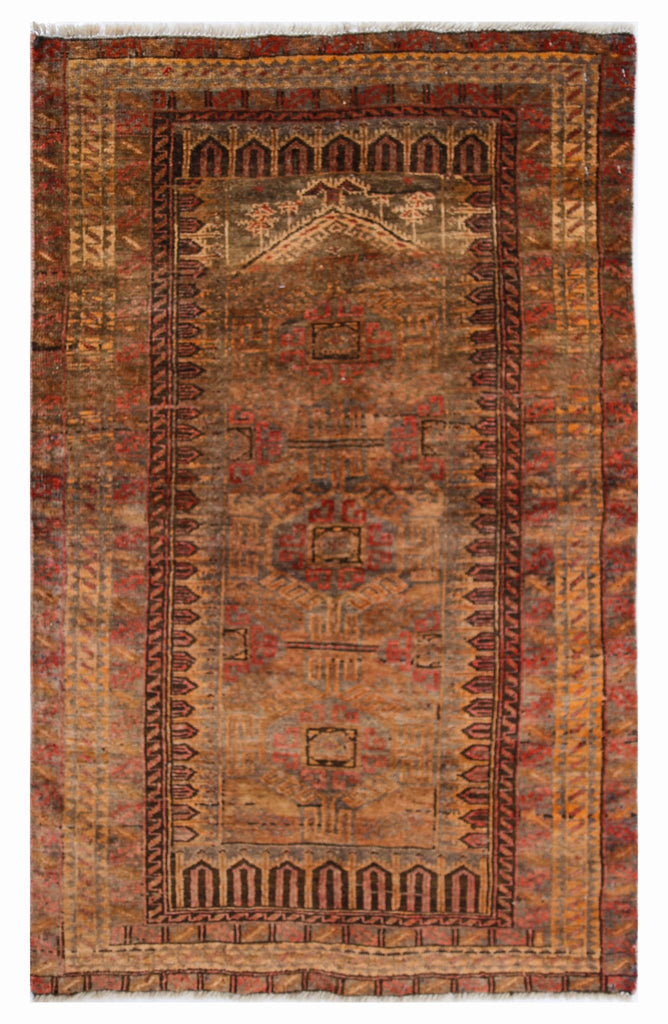 Handmade Tribal Afghan Balouch Rug | 121 x 75 cm | 4' x 2'5" - Najaf Rugs & Textile