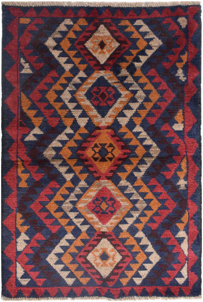 Handmade Tribal Afghan Balouch Rug | 123 x 80 cm | 4'1" x 2'8" - Najaf Rugs & Textile
