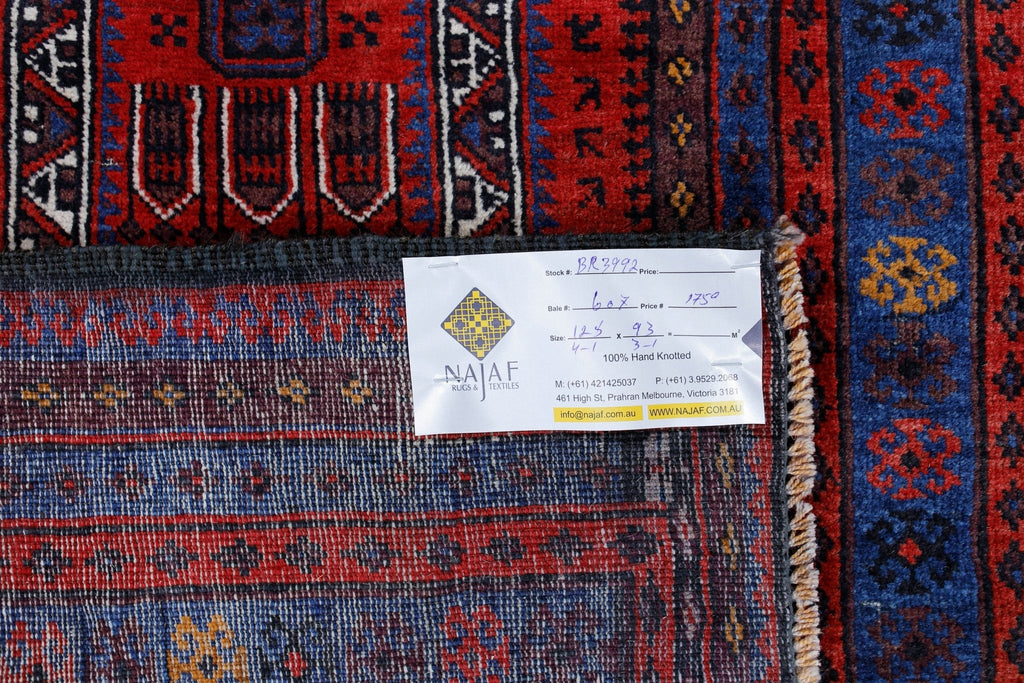 Handmade Tribal Afghan Balouch Rug | 125 x 93 cm | 4'1" x 3'1" - Najaf Rugs & Textile