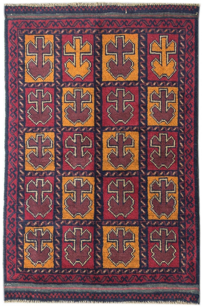 Handmade Tribal Afghan Balouch Rug | 130 x 91 cm | 4'2" x 2'9" - Najaf Rugs & Textile