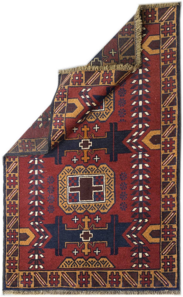 Handmade Tribal Afghan Balouch Rug | 133 x 86 cm | 4'3" x 2'8" - Najaf Rugs & Textile