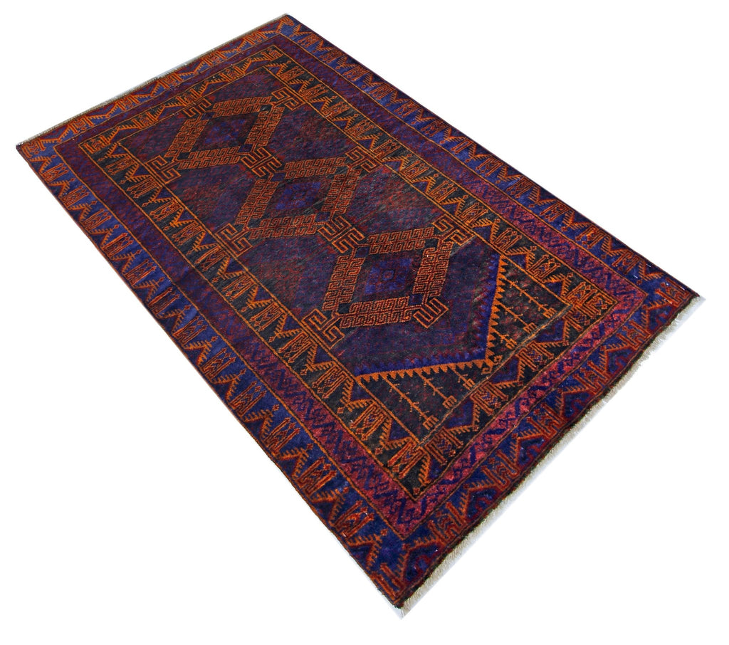 Handmade Tribal Afghan Balouch Rug | 136 x 87 cm | 4'6" x 2'10" - Najaf Rugs & Textile