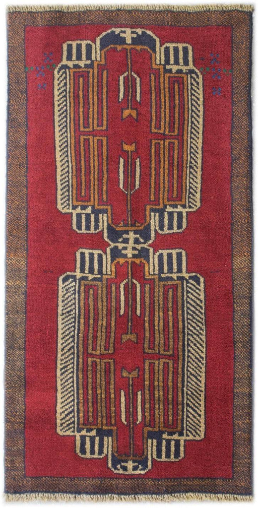 Handmade Tribal Afghan Balouch Rug | 137 x 81 cm | 4'5" x 2'6" - Najaf Rugs & Textile