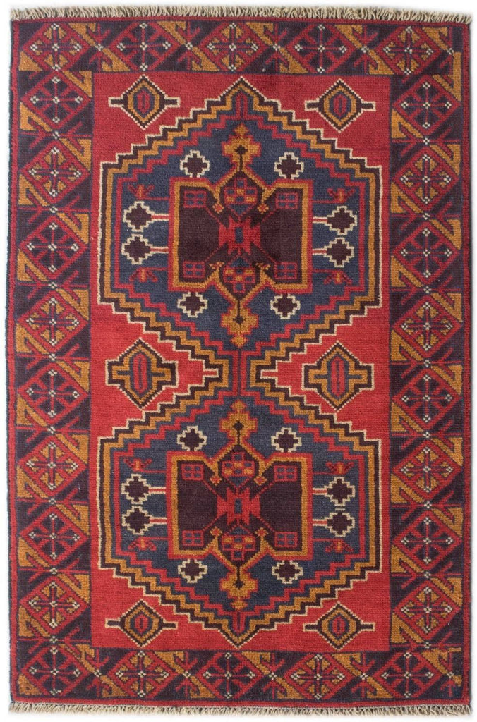 Handmade Tribal Afghan Balouch Rug | 142 x 85 cm | 4'6" x 2'7" - Najaf Rugs & Textile