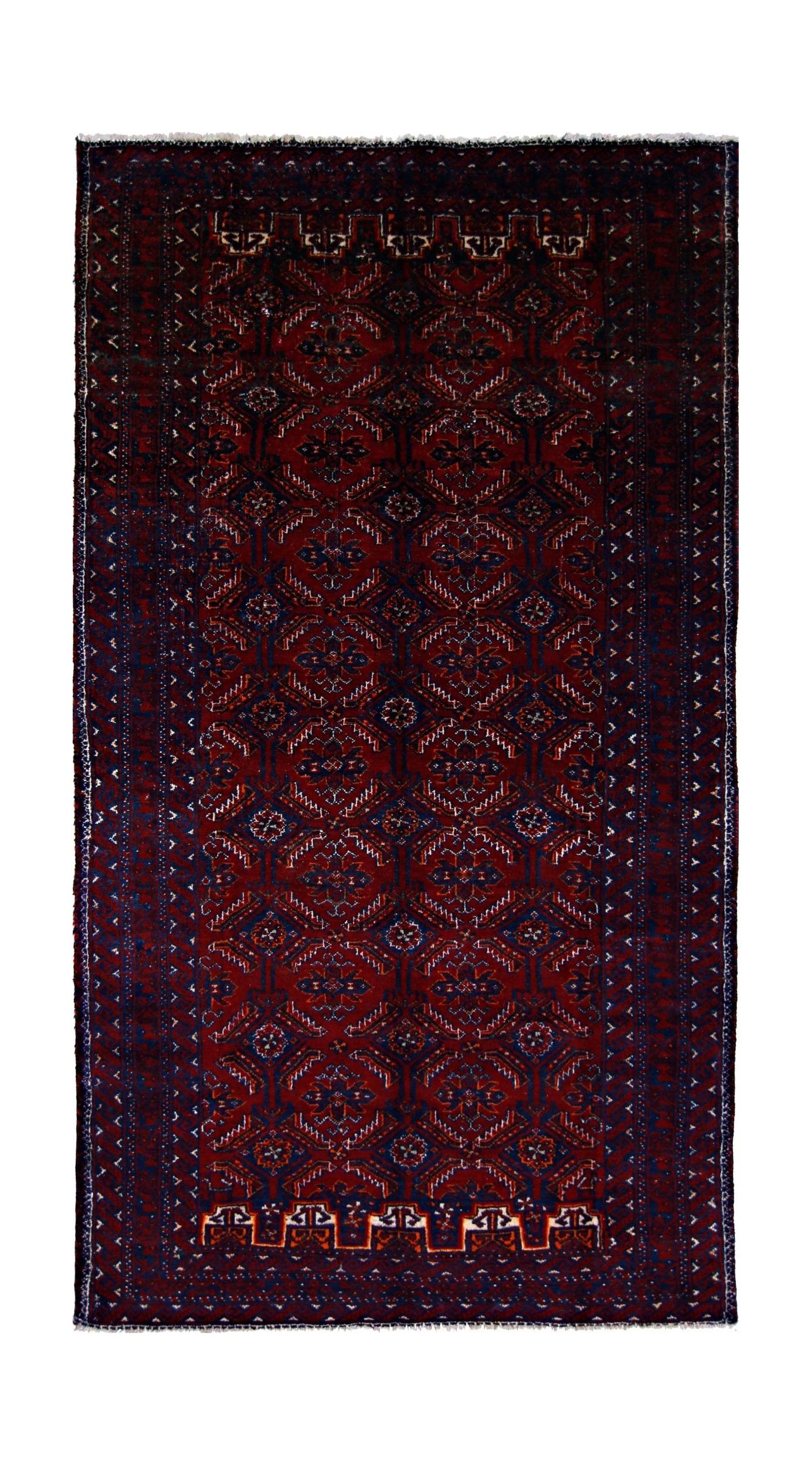 Handmade Tribal Afghan Balouch Rug | 171 x 92 cm | 5'7" x 3' - Najaf Rugs & Textile