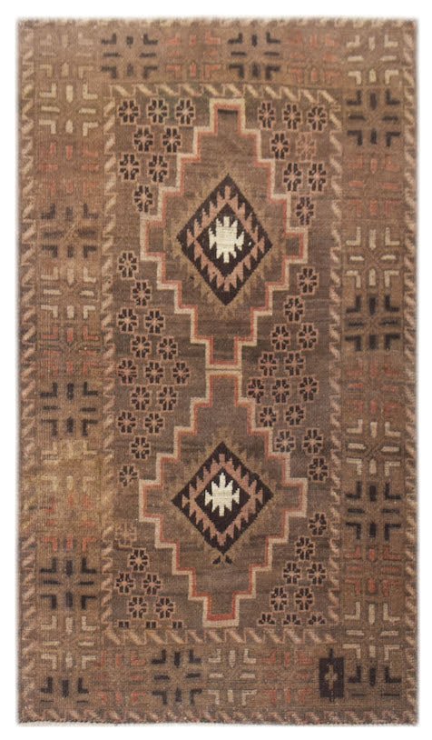 Handmade Tribal Afghan Balouch Rug | 178 x 103 cm | 5'10" x 3'5" - Najaf Rugs & Textile