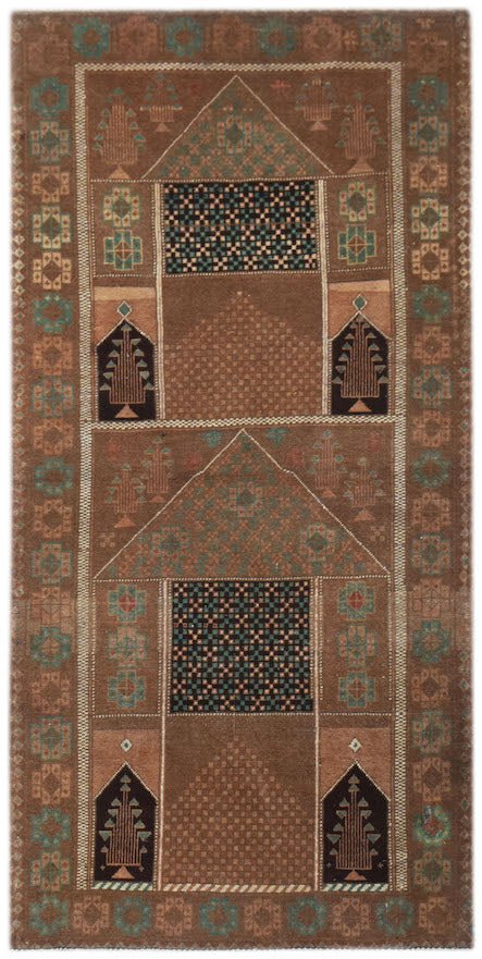Handmade Tribal Afghan Balouch Rug | 192 x 95 cm | 6'4" x 3'1" - Najaf Rugs & Textile