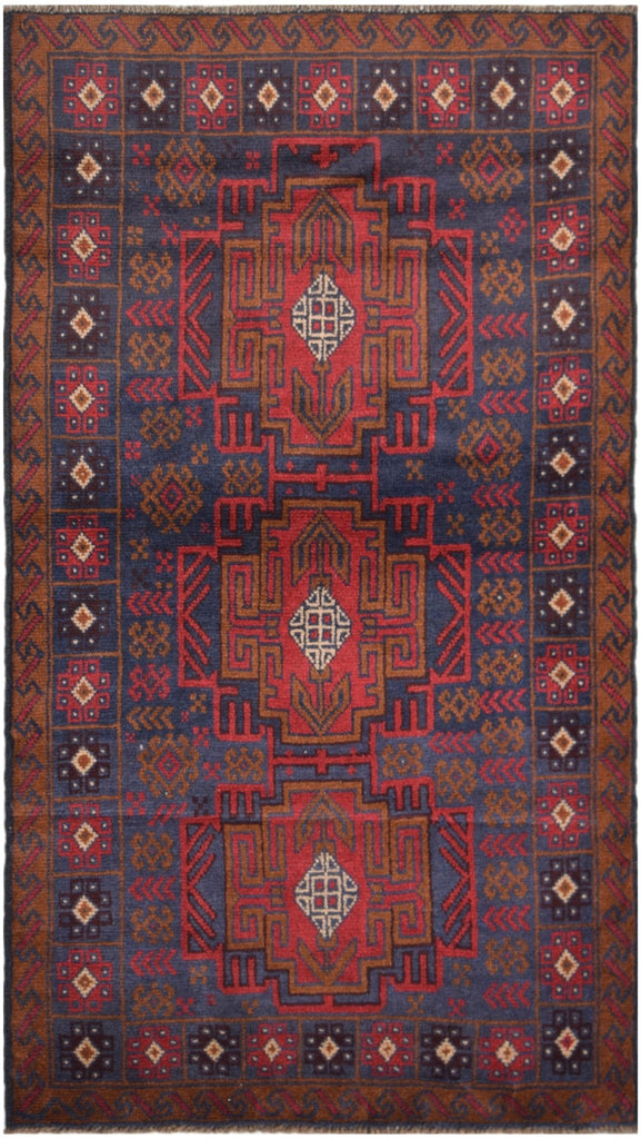 Handmade Tribal Afghan Balouch Rug | 196 x 107 cm | 6'5" x 3'6" - Najaf Rugs & Textile